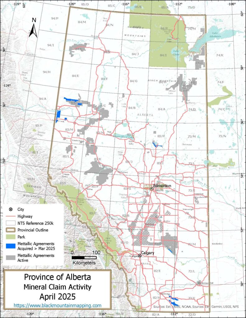 Alberta Mining Claim activity
