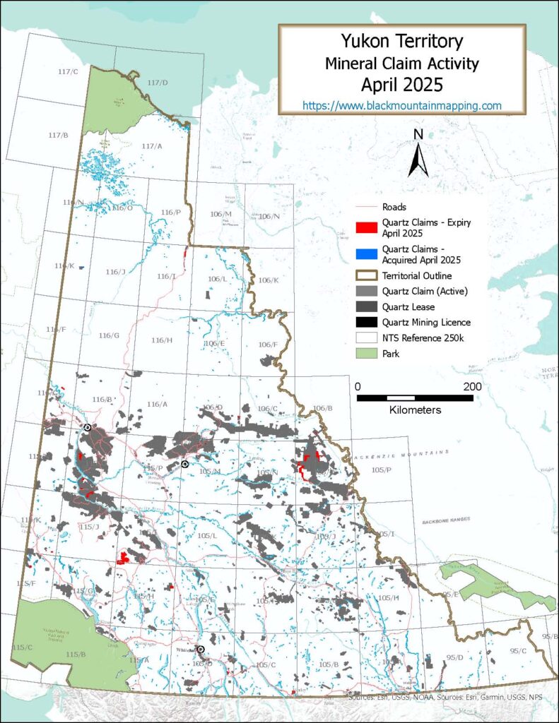 Yukon Mining Claim Activity